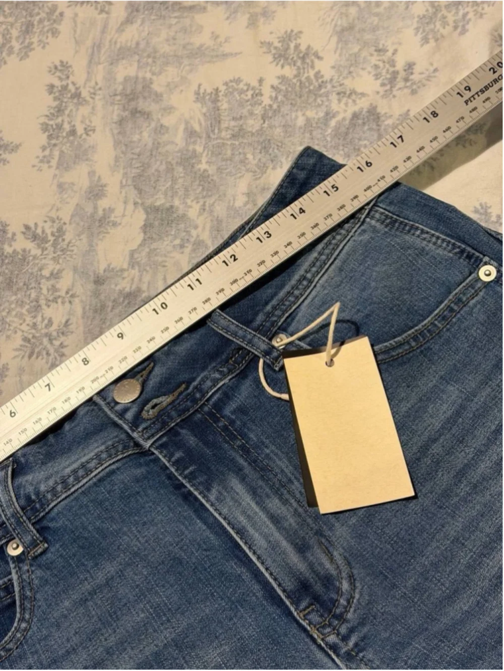 Flamingals High Rise Straight Leg Jeans for Women Wash Raw Hem L